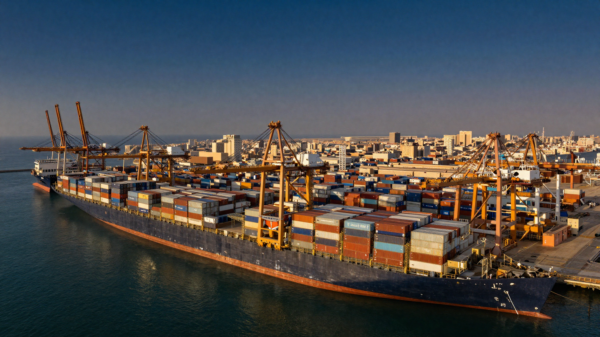 A container terminal at the port, where GII moves food-grade ingredients across borders